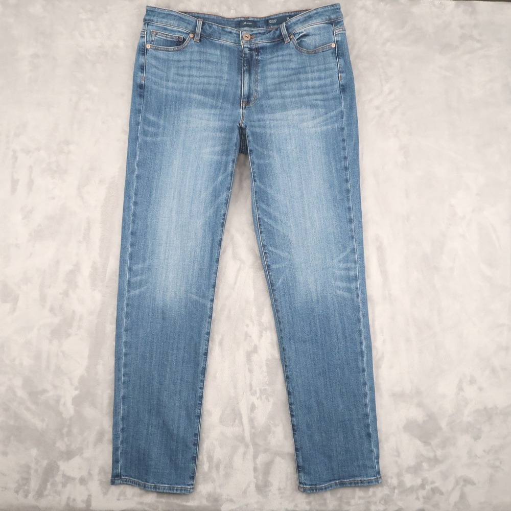 J.Jill Jeans Womens 14 Tall Fit 35x33.5 Blue Relaxed Boyfriend Stretch Classic